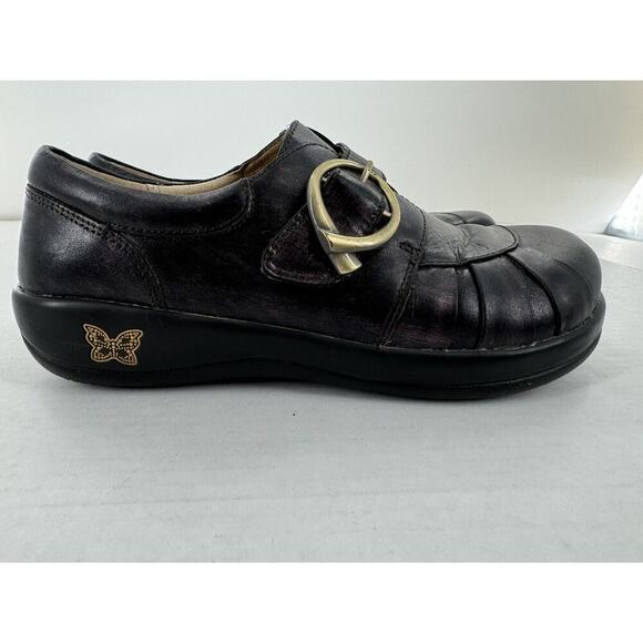 Alegria Shoes - Alegria 37 US6 Khloe Copper Streak Leather Clog Mary Jane Loafer Shoes KHL-512